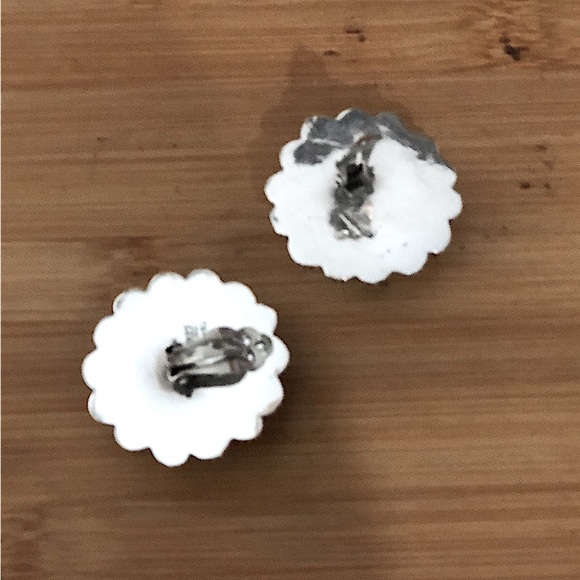 $228  Vintage Estate Clip On Designer Earrings  Marked TM 48 MEXICO - Picture 5 of 8